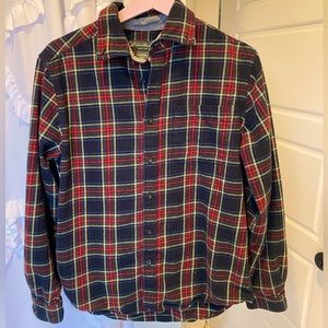EDDIE BAUER MENS PLAID FLANNEL LONG SLEEVE BUTTON UP SHIRT SIZE M.